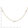 14k Madi K 4-5mm White Round Freshwater Cultured Pearl 5-Station 15.25 inch Necklace