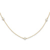 14k Madi K 4-5mm White Round Freshwater Cultured Pearl 5-Station 15.25 inch Necklace