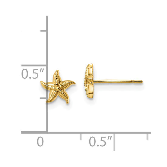14k Madi K Starfish Childrens Post Earrings