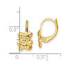 14K Madi K Polished Teddy Bear Childrens Leverback Earrings
