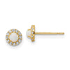 14k Madi K CZ And Lab Created Opal Post Earrings