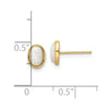 14k Madi K Oval Lab Created Opal Post Earrings