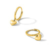 14k Madi K Polished Heart Dangle Childrens Hinged Hoop Earrings