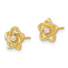 14k Madi K Polished CZ Flower Childrens Post Earrings