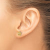 14k Madi K Polished CZ Flower Childrens Post Earrings
