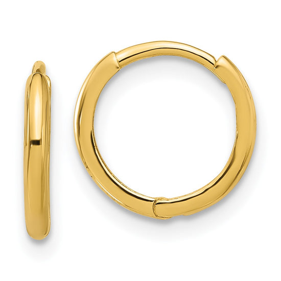 14k Madi K Polished 1.45x12mm Hinged Hoop Earrings