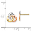 14k Tri-color Madi K 3-Circle Post Earrings