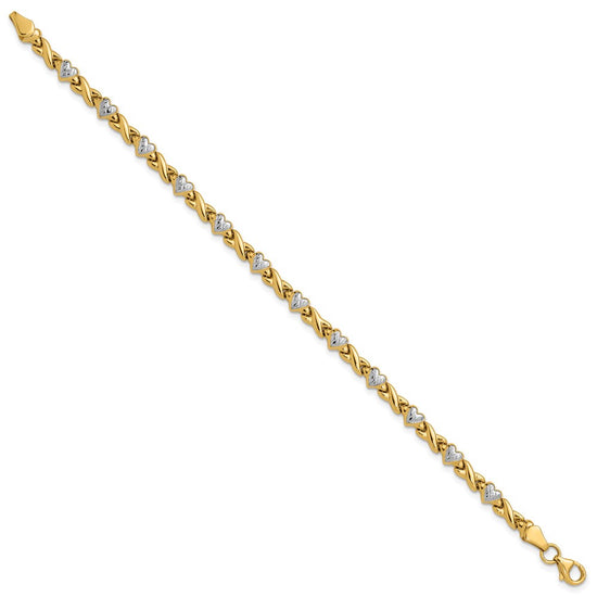 Gold Polished Heart Bracelets