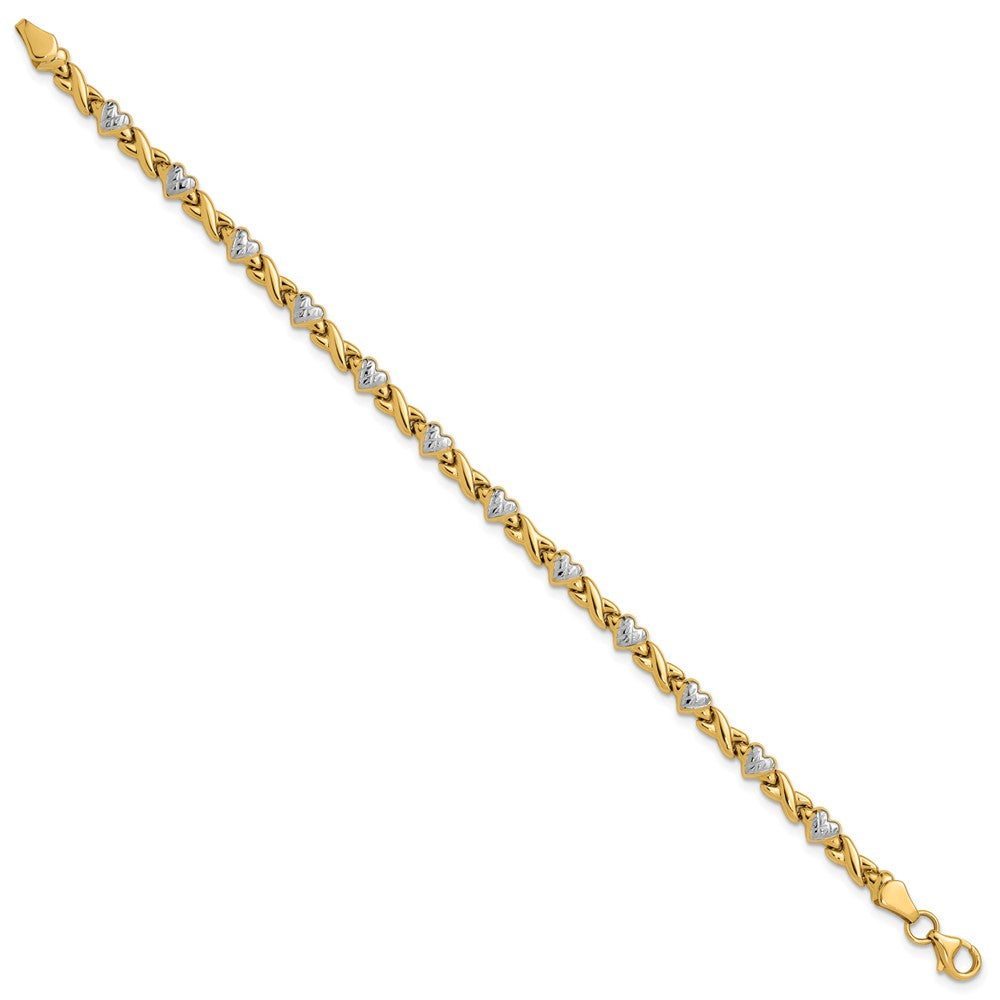 Gold Polished Heart Bracelets