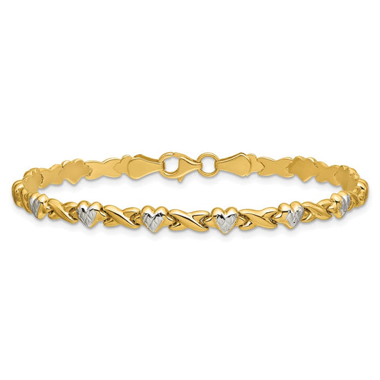 Gold Polished Heart Bracelets