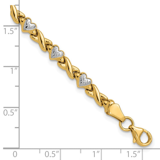 Gold Polished Heart Bracelets