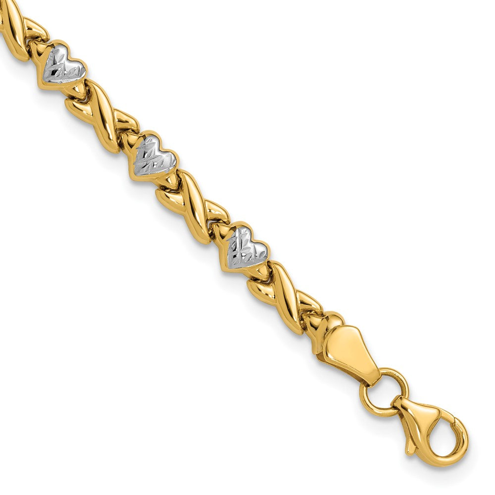 Gold Polished Heart Bracelets