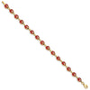 14K Red and Black Enamel and Resin Ladybug 7 inch Bracelet