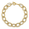 14K Polished 11mm Fancy Double Oval Link 7.5 inch Bracelet