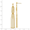 Gold Beaded Chandelier Shepard Hook Earrings