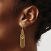 Gold Beaded Chandelier Shepard Hook Earrings