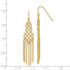 Gold Beaded Chandelier Shepard Hook Earrings