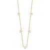 14K Open Stars 16 inch Necklace Plus 2 inch Extension
