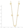 14K Open Stars 16 inch Necklace Plus 2 inch Extension