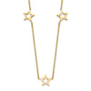 14K Open Stars 16 inch Necklace Plus 2 inch Extension