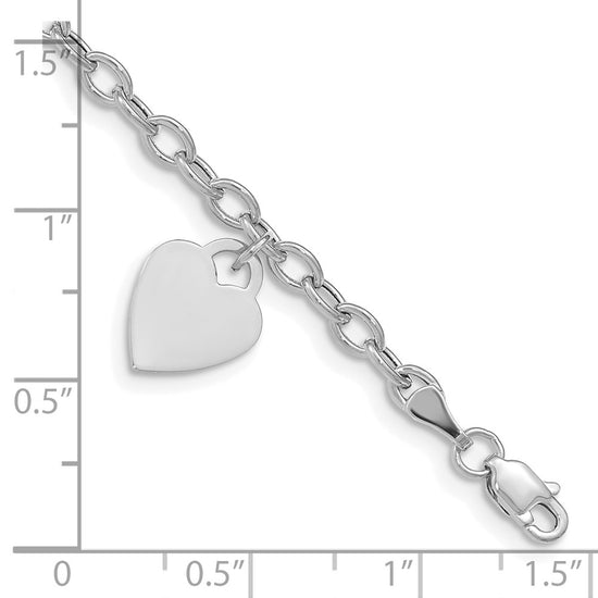 Gold Polished Engraveable Heart Bracelets