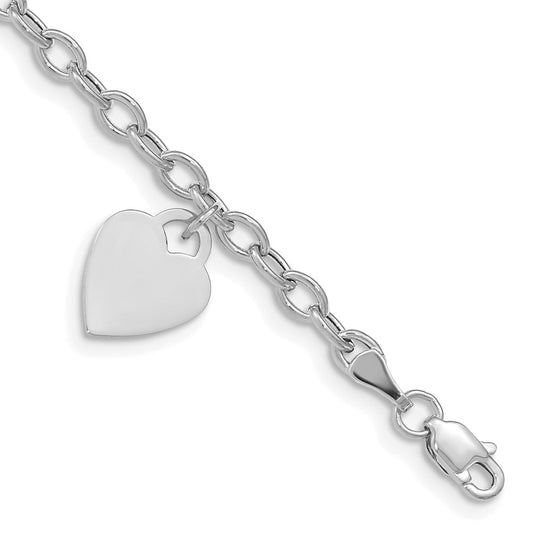 Gold Polished Engraveable Heart Bracelets