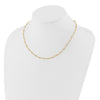 14k Polished 3mm Fancy Oval and Round Link 18 inch Necklace
