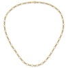 14k Polished 3mm Fancy Oval and Round Link 18 inch Necklace