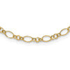 14k Polished 3mm Fancy Oval and Round Link 18 inch Necklace