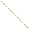 14k Polished 3mm Fancy Oval and Round Link 7.25 inch Bracelet