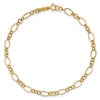 14k Polished 3mm Fancy Oval and Round Link 7.25 inch Bracelet