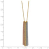 14k Tri-color Dangle Chain 16 inch Necklace Plus 2 inch Extender