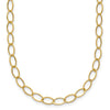 14k Polished 4mm Fancy Oval Link 18 inch Necklace