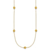 14k Polished Textured Beads 7-Station 18 inch Necklace