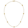 14k Polished Textured Beads 7-Station 18 inch Necklace