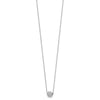 14k White Gold Polished Textured 6mm Bead 18 inch Necklace