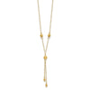 14k Diamond-cut Bead 16 inch Lariat Necklace Plus 2 inch Extension