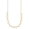 14K Open Flat Hearts 16 inch Necklace Plus 2 inch Extender