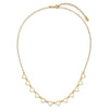 14K Open Flat Hearts 18 inch Necklace Plus 2 inch Extender