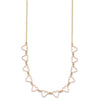 14k Two-tone Oval Cable with Open Flat Hearts w/ 2in ext Necklace