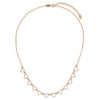 14k Two-tone Oval Cable with Open Flat Hearts w/ 2in ext Necklace