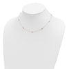 14K Two-tone Diamond-cut Stars with Oval Chain 16 inch Station Necklace Plus 2 inch Extender