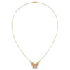14k Yellow and Rose Gold with White Rhodium Large Filigree Butterfly 18 inch Necklace