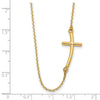 Gold Sideways Curved Cross