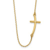 Gold Sideways Curved Cross