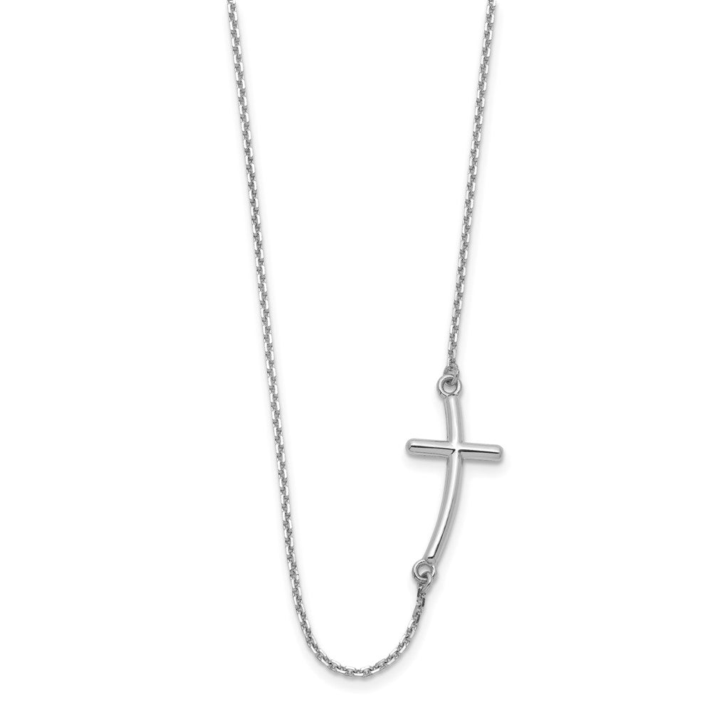 Gold Sideways Curved Cross
