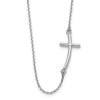 Gold Sideways Curved Cross