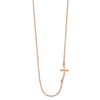 Gold Sideways Curved Cross