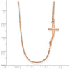 Gold Sideways Curved Cross
