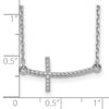 Gold Textured Curved Cross Necklace